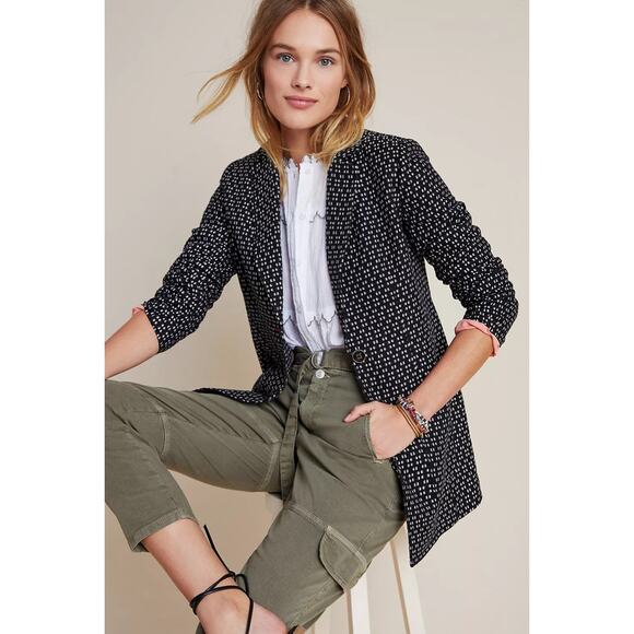 Anthropologie Filipa Textured Blazer in Black and White. Size XS - Picture 1 of 8